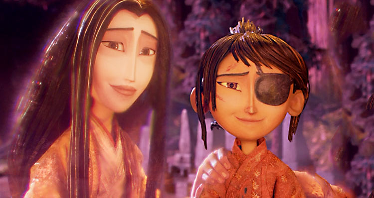 莱卡定格动画电影《魔弦传说》:妈妈逗久保开心